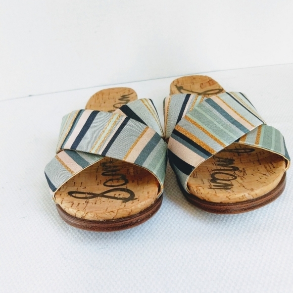 Sam Edelman Hattie Criss Cross Slides - Picture 3 of 7